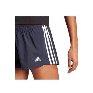 Adidas Women’s 3 Stripe Aeroready Navy Blue White Pacer Shorts Size 2XL Feel Dry
